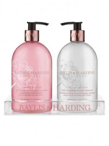 Baylis&Harding tekuté mýdlo + mléko na ruce MAGNÓLIE A HRUŠKOVÝ KVĚT,2x500