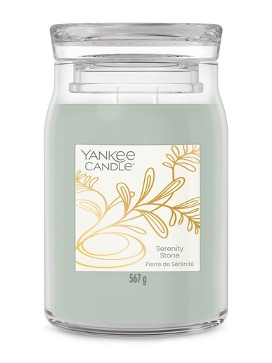 detail Yankee Candle Serenity Stone, signature velká svíčka 567g