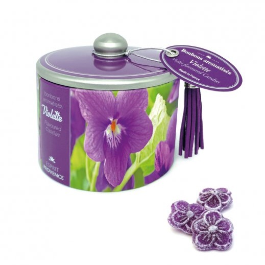 detail Esprit Provence Bonbónky v plechovce s příchutí fialek, 85g