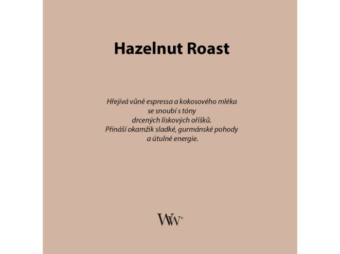 detail Vonná svíčka WoodWick Hazelnut Roast, střední 275 g