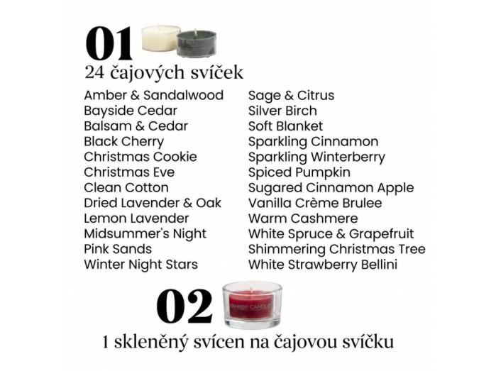 detail Yankee Candle Xmas 2026 Adventní kalendář čajových svíček a svícnu