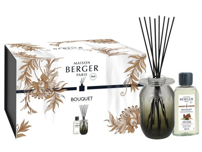 detail Maison Berger EVANESCENCE šedý difuzér s náplní Mystická kůže, 200 ml
