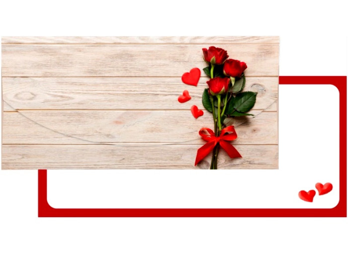 detail Alvarak Dárková obálka na peníze 22672 Růže na dřevě