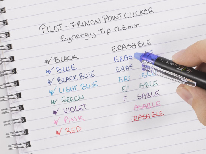 detail Pilot FriXion Point Clicker 2058 - ČERNÁ, gelový roller 0,5 mm