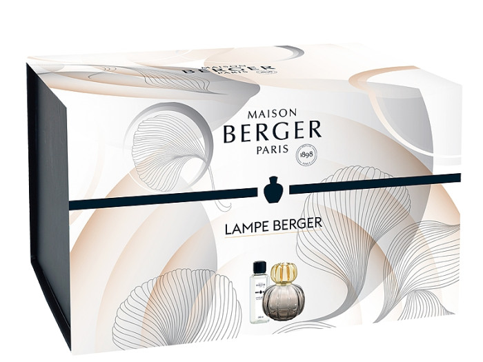 detail Maison Berger CORALI lampa GREY, náplň Velvet of Orient 250ml