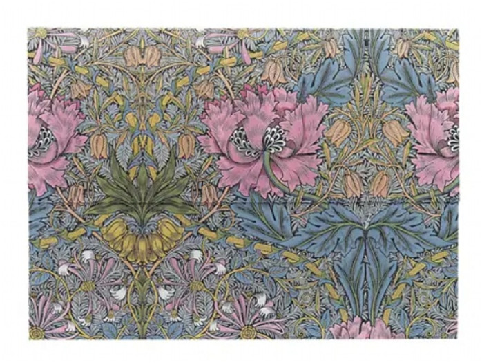 detail Paperblanks Desky na dokumenty A4 - Morris Honeysuckle Pink