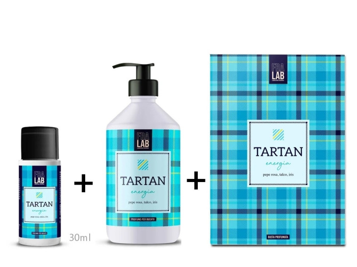 detail FRALAB Tartan Energia - Parfém do pračky 250ml + 30ml + vonný sáček