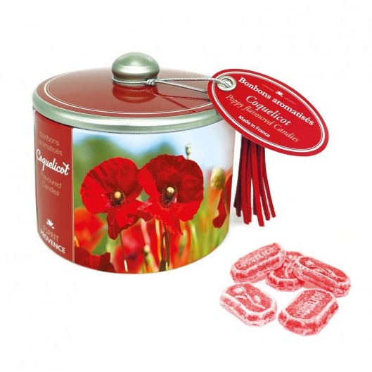 detail Esprit Provence Bonbónky v plechovce s příchutí máku, 85g
