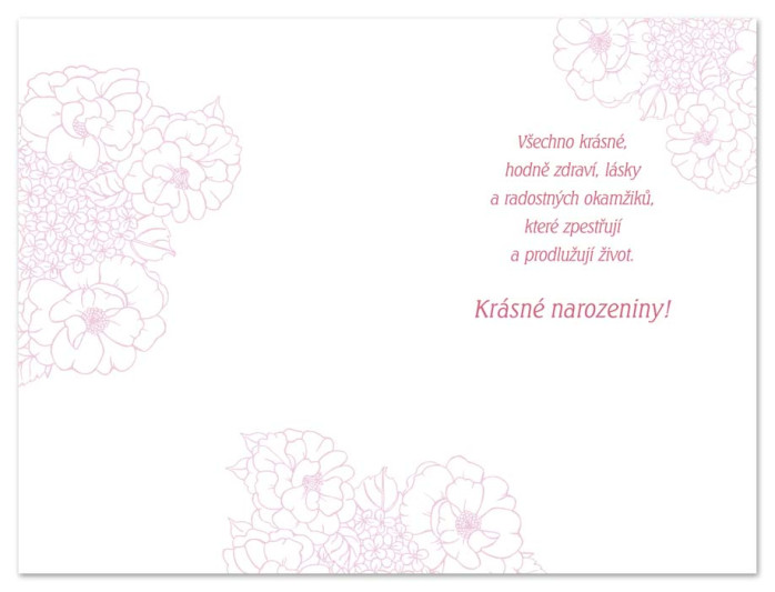detail Ditipo Blahopřání - K VÝROČÍ 50tiny ( růžové růže)