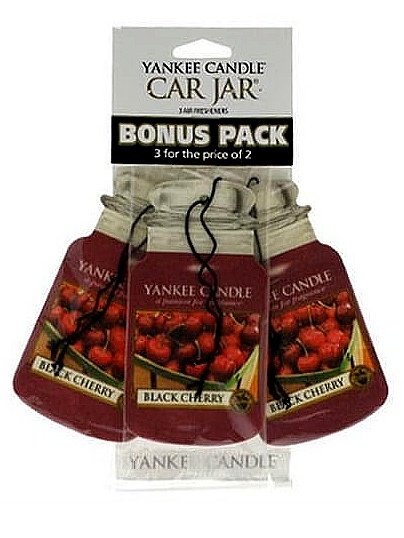detail Yankee Candle BLACK CHERRY papírová visačka SADA 3 ks