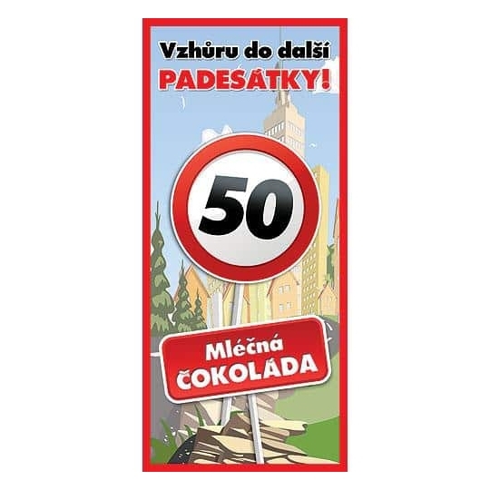 detail Mléčná čokoláda 100g - Vzhůru do další 50
