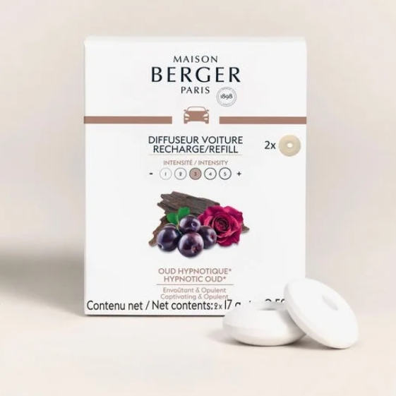 detail Maison Berger Náplň vůně do auta HYPNOTIC OUD, 2ks