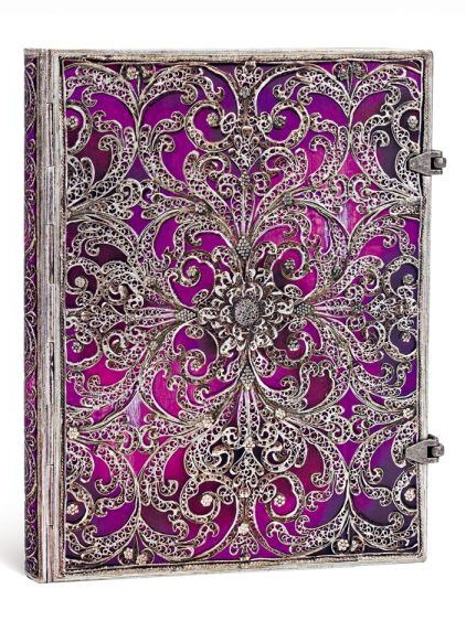 detail Paperblanks ULTRA zápisník - Aubergine, 240stran, linkovaný, kovové spony