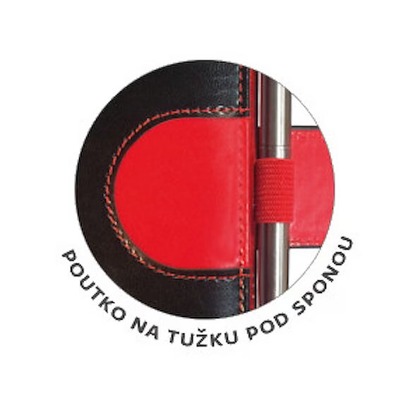 detail Helma 365 Denní diář A5 Flip 2027 - červeno/černý
