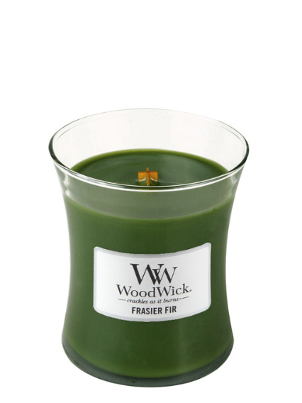 detail Vonná svíčka WoodWick FRASIER FIR střední 275g