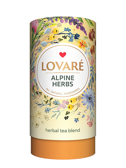 detail LOVARÉ Tubus 80 g ALPINE HERBS, bylinný sypaný čaj