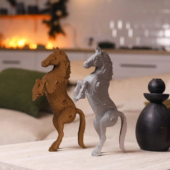 detail Cartonic 3D PUZZLE - HORSE, 112 dílků, LEVEL5