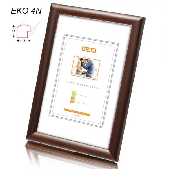 detail Rámeček dřevěný Icar EKO 4N 9x13 tmavě hnědý
