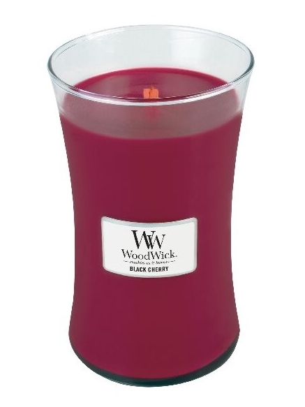 detail Vonná svíčka WoodWick BLACK CHERRY velká 609,5g