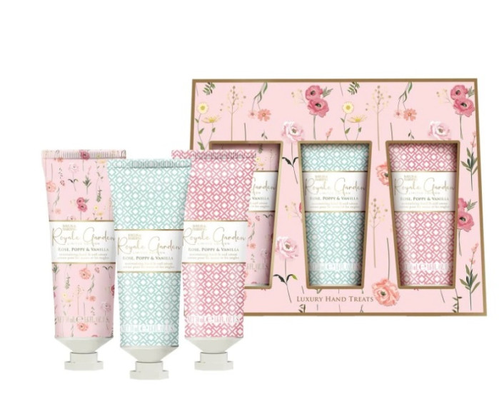 detail Baylis&Harding Rose, Poppy & Vanilla Sada péče o ruce, 3x 50ml