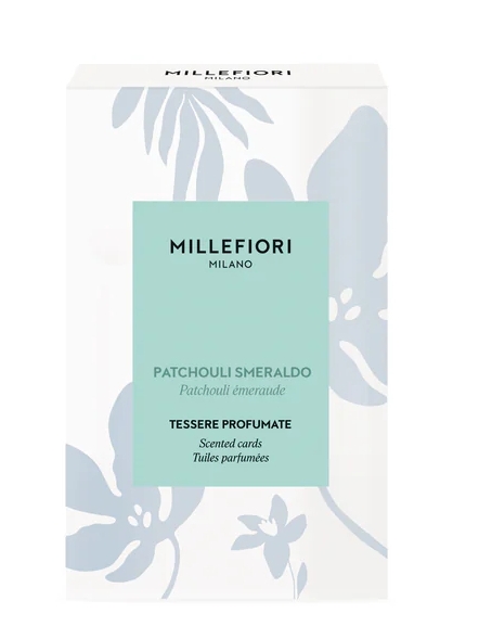 detail Millefiori Laundry Vonné karty 3ks - PATCHOULI SMERALDO