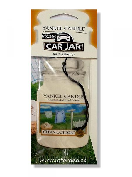 detail Yankee Candle CLEAN COTTON papírová visačka do auta 1 ks