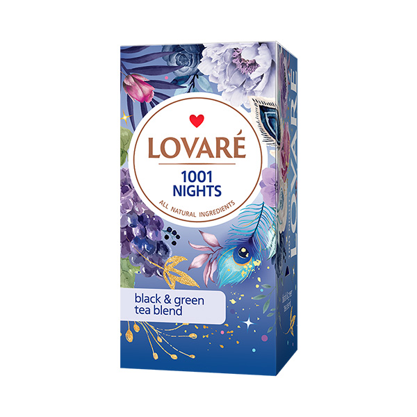 detail LOVARÉ - 24 sáčků 1001 NIGHTS, black & green tea blend