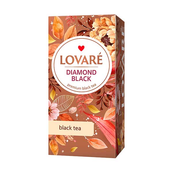 detail LOVARÉ - 24 sáčků DIAMOND BLACK, ovocný čaj, 24x 1,5g