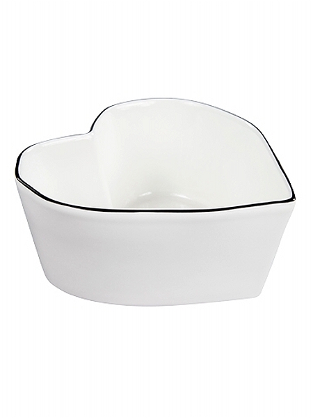 detail Bastion Collections Miska SRDCE in black 16x16x7cm (LI/BOWL HE 002 BL)