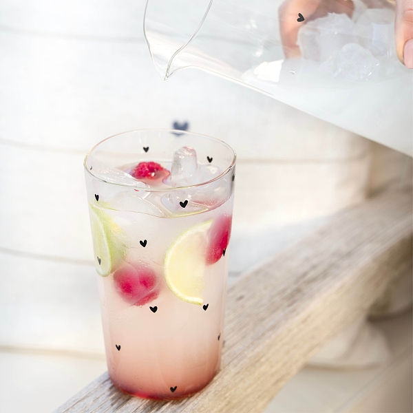detail Bastion Collections Sklenka Tumbl L - Hearts all over, 450ml