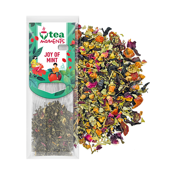 detail Tea Moments Joy of Mint, ovocný a byliný čaj, 15 sáčků, 33g