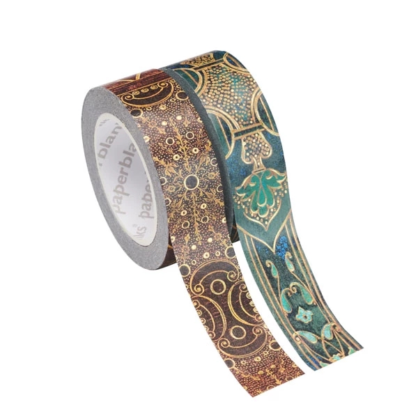 detail Paperblanks Washi pásky - First Folio & Turquoise Chronicles, 2x 10m