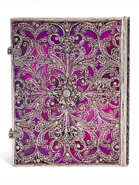 detail Paperblanks ULTRA zápisník - Aubergine, 240stran, linkovaný, kovové spony