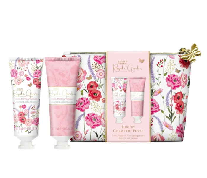 detail Baylis&Harding Royal Garden, sada krémů na ruce v taštičce, 3dílná
