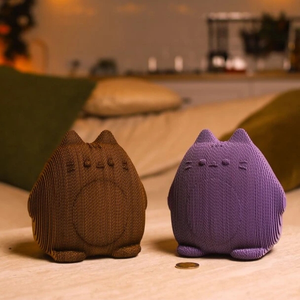 detail Cartonic 3D PUZZLE - CUTE CAT pokladnička, 98 dílků, LEVEL4