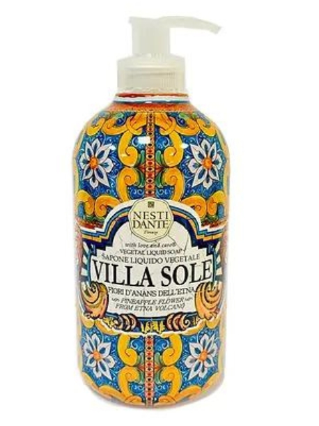 detail Nesti Dante VILLA SOLE Pineapple Flower from Etna volcano, tekuté mýdlo 500 ml