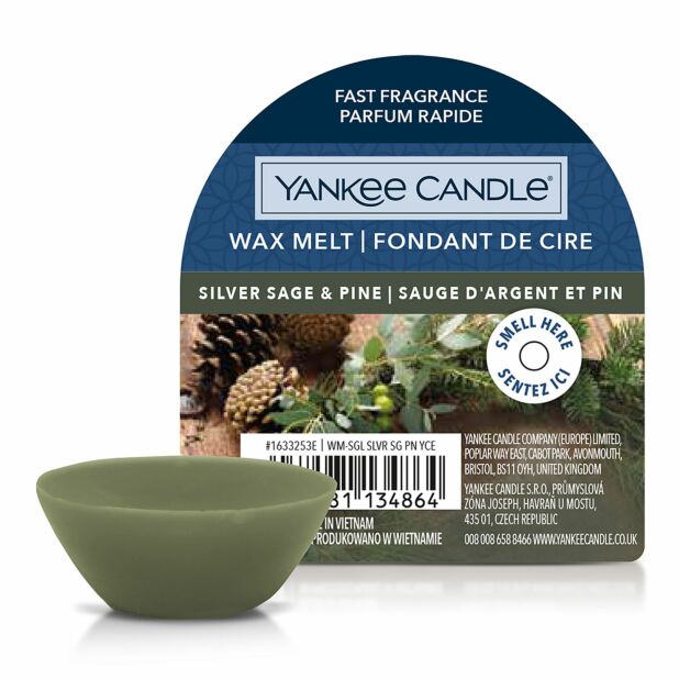 detail Yankee Candle SILVER SAGE & PINE, vonný vosk 22 g NEW