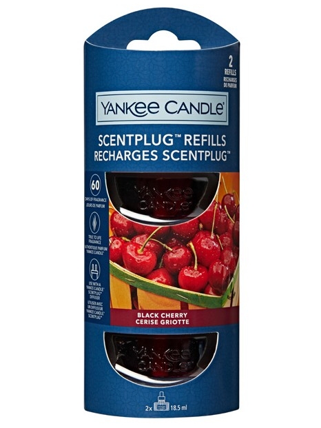 detail Yankee Candle BLACK CHERRY náplň do elektrické zásuvky, 2x 18,5ml