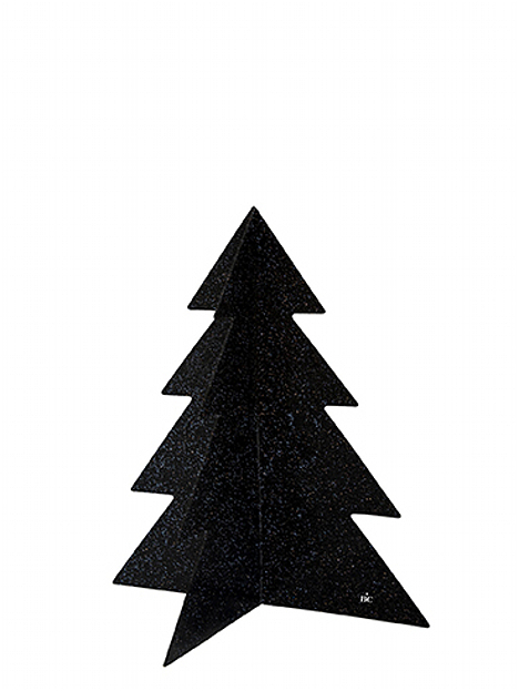 detail Bastion Collections Dekorace Xmas TREE - BLACK, střední 20 cm