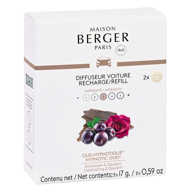 detail Maison Berger Náplň vůně do auta HYPNOTIC OUD, 2ks
