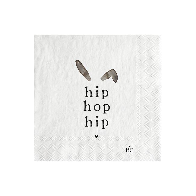 detail Bastion Collections Papírové ubrousky S - Hip, Hop, Hip, 20ks
