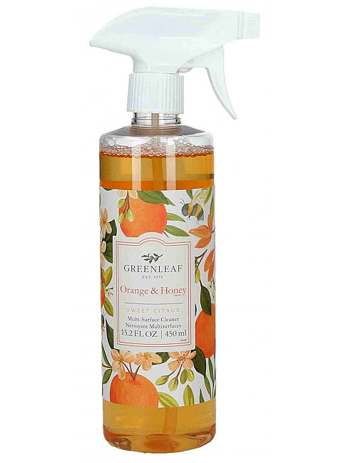 detail Greenleaf ORANGE & HONEY, univerzální čistič povrchů 450 ml