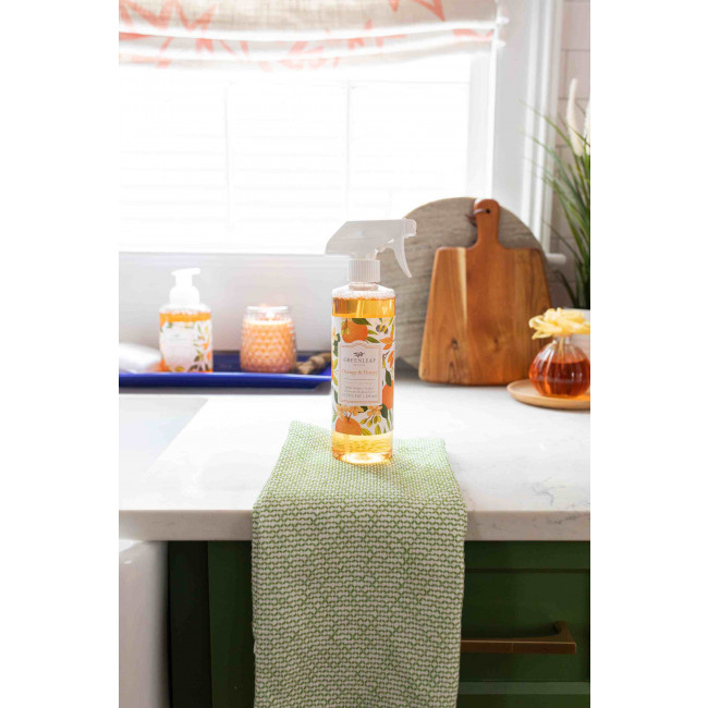 detail Greenleaf ORANGE & HONEY, univerzální čistič povrchů 450 ml