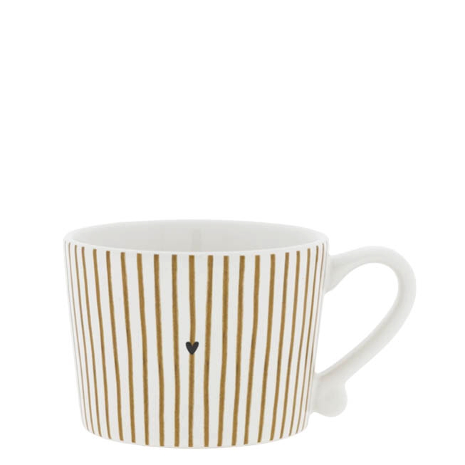 detail Bastion Collections Hrneček menší Little Stripes Brown, 175ml