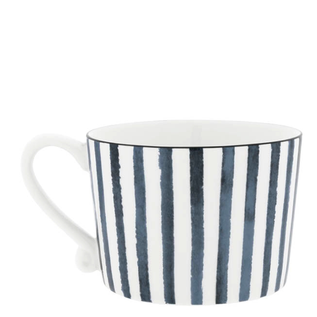 detail Bastion Collections Hrnek White/Iris Blue Big Stripe, 300ml