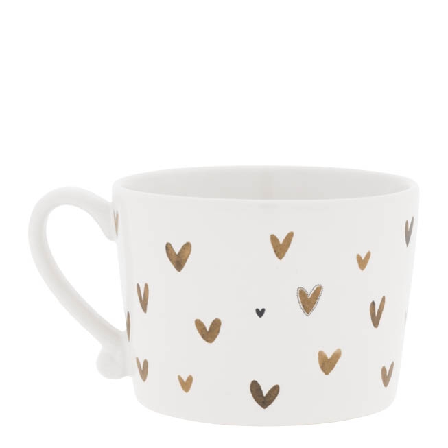 detail Bastion Collections Hrnek White/Little hearts in Brown in BC, 300ml