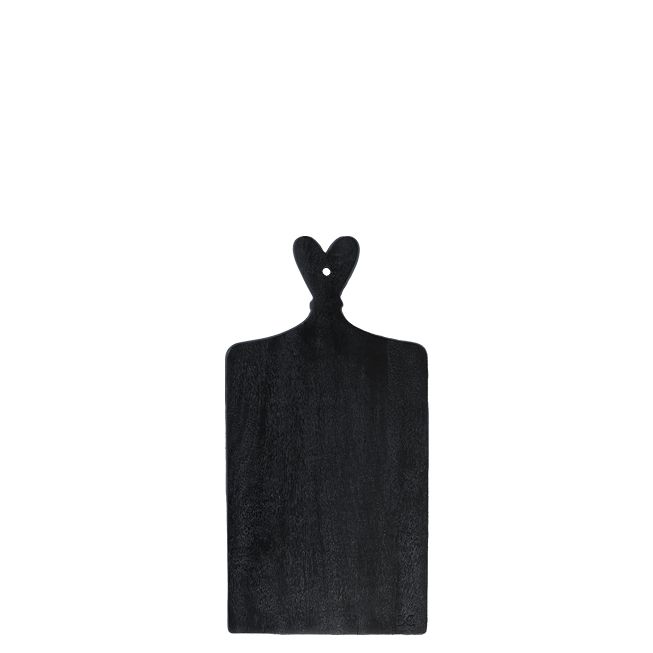 detail Bastion Collections TRAY BLACK HEART široké prkénko, 44,5x22,5x2,3cm