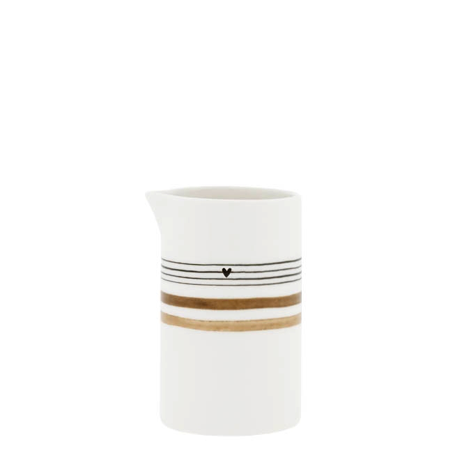 detail Bastion Collections Konvička JUG White/Brown and Black Stripes 6x10cm