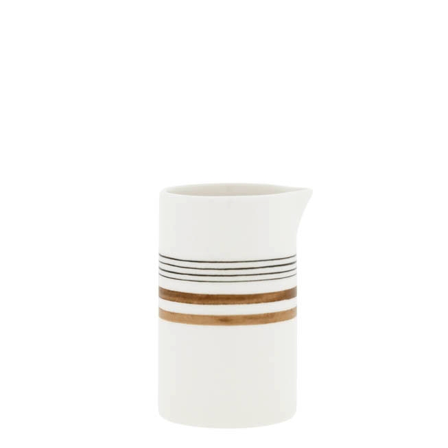 detail Bastion Collections Konvička JUG White/Brown and Black Stripes 6x10cm