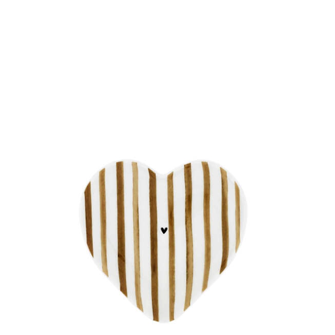 detail Bastion Collections Spoon Holder Stripes brown, odkládací talířek, 13x13cm